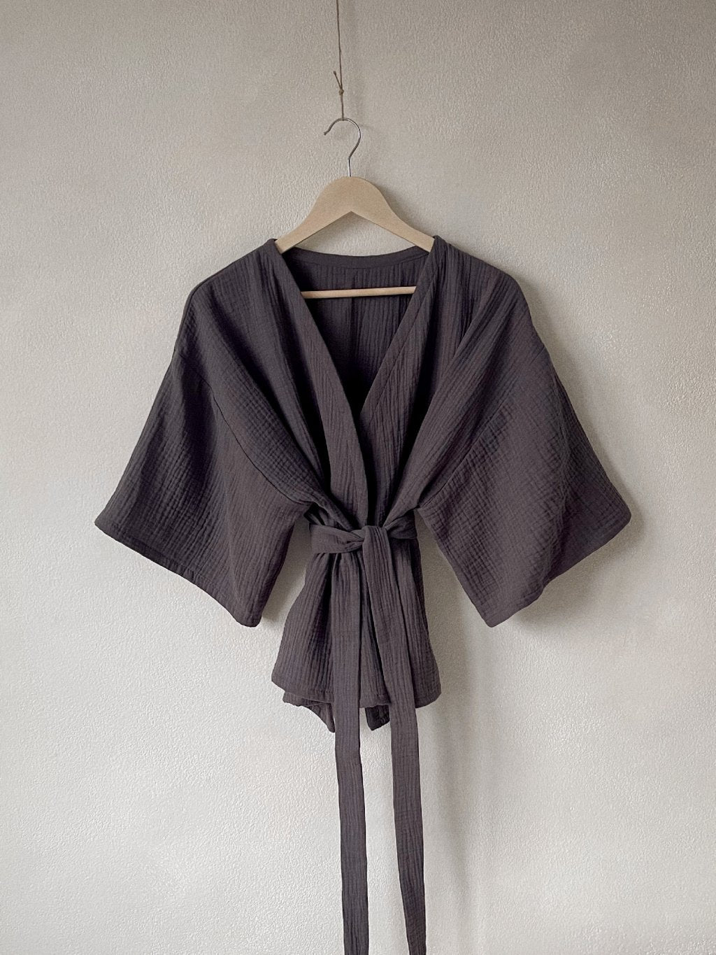 MOLLY kimono top s 3/4 rukávom - šedý