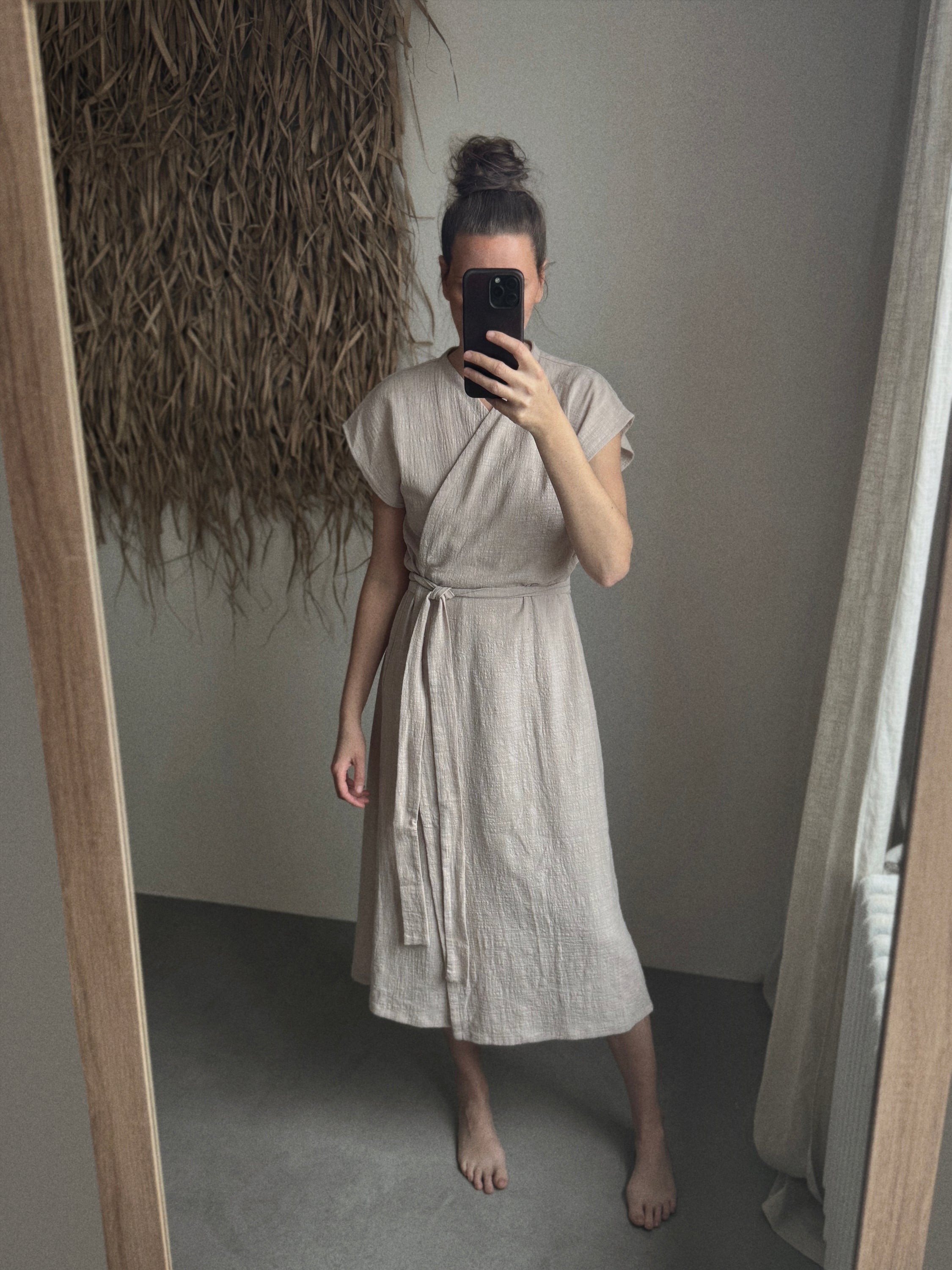 MOLLY sleeveless maxi kimono - natural