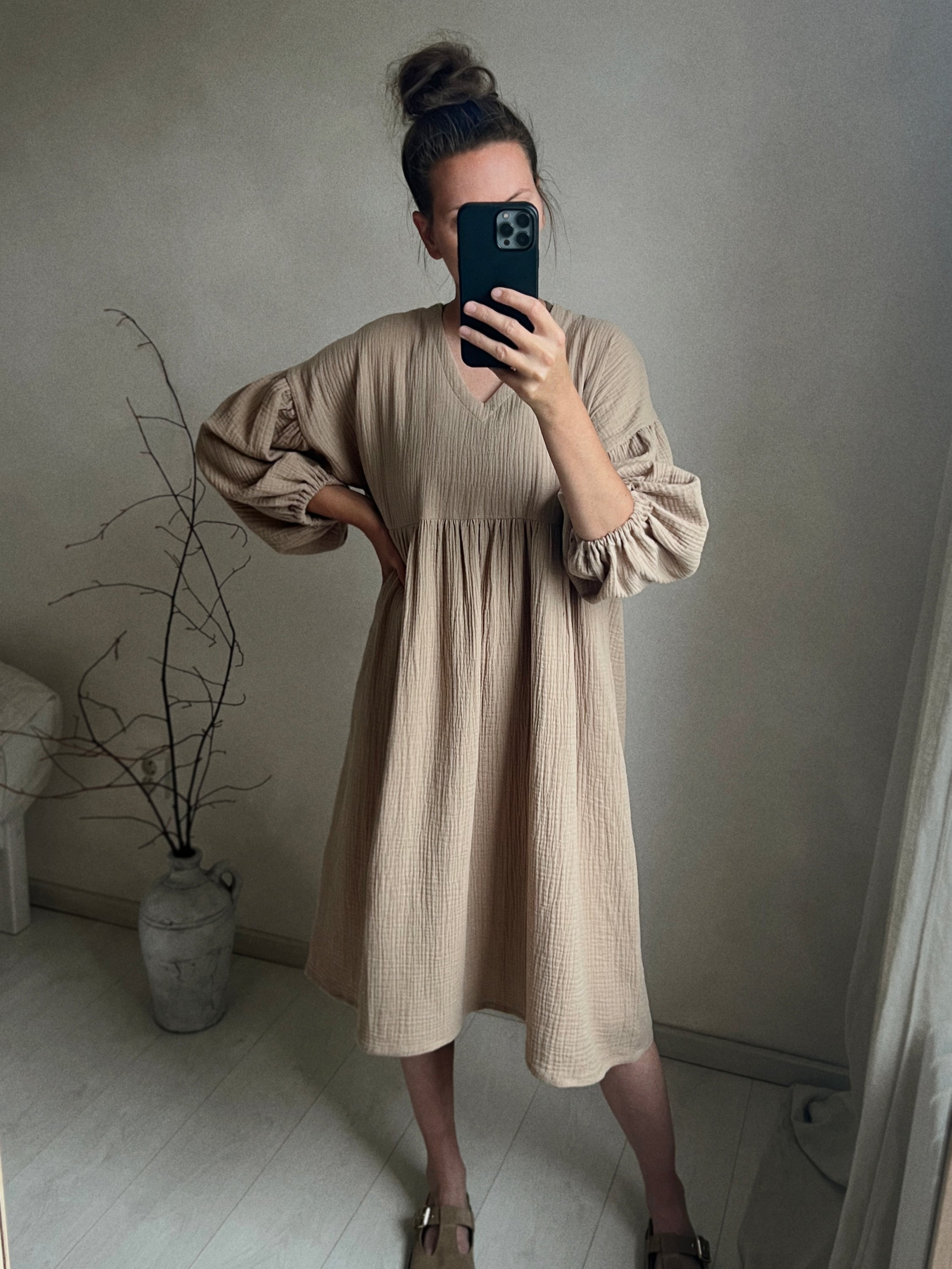 OLIVIA midi dress - beige
