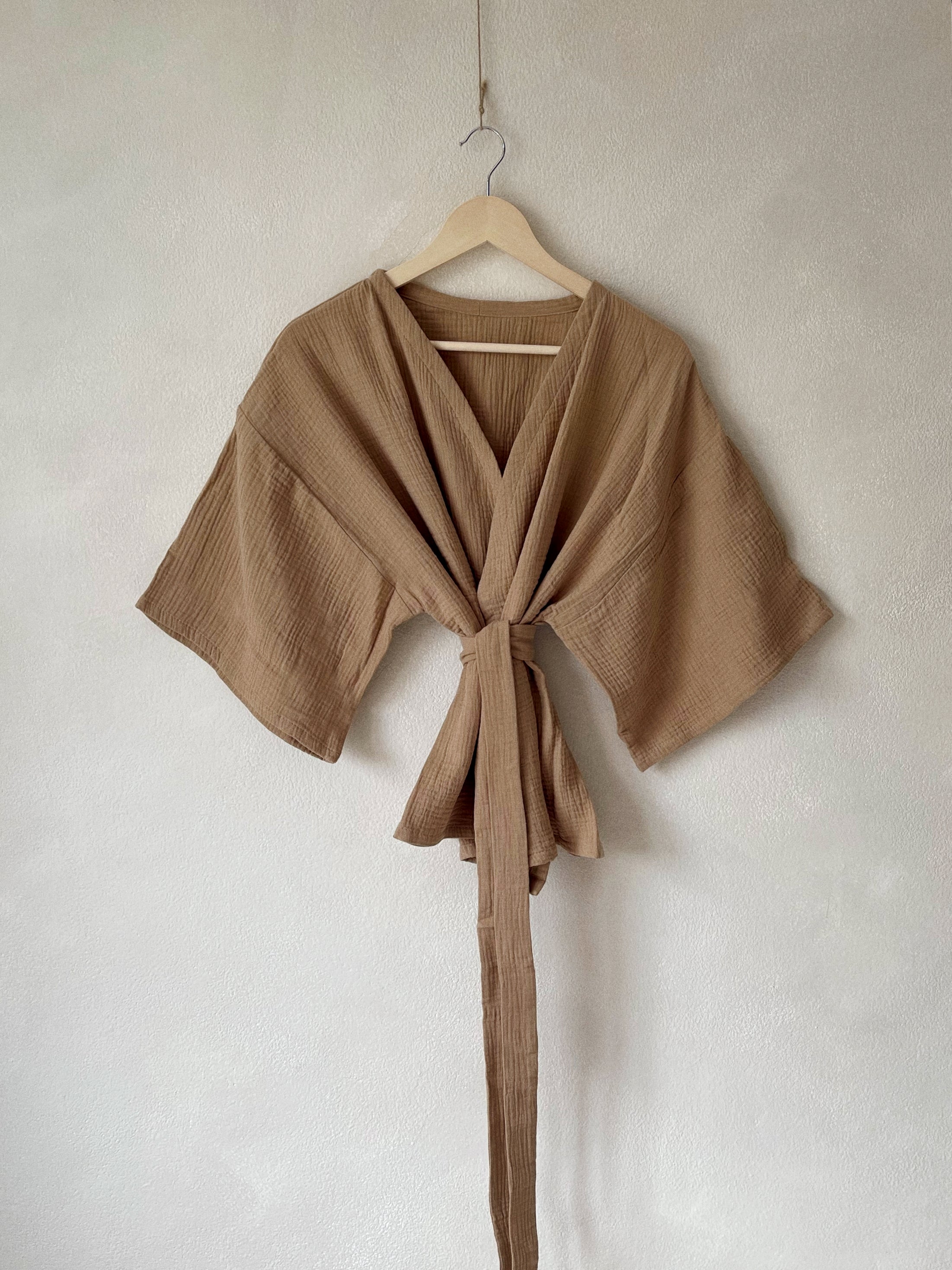 MOLLY kimono top s 3/4 rukávom - béžový